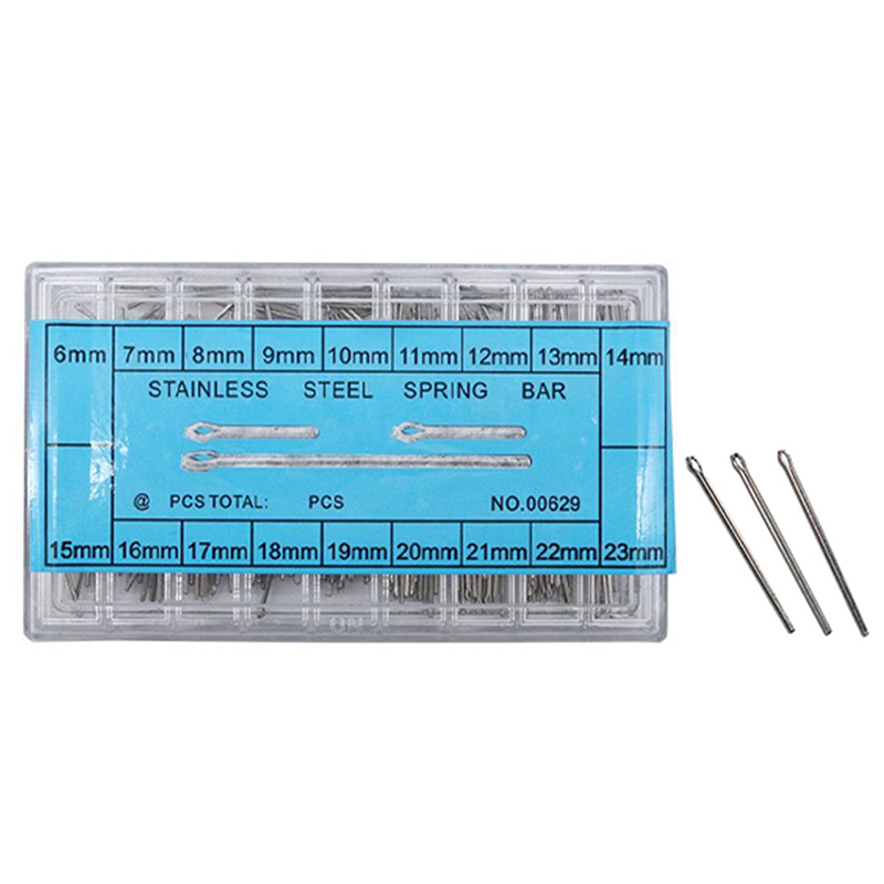 Spring Bar Tool - 360 個時計バンド割りピンボックス付きステンレス鋼時計ブレスレットストラップリンクピンコッターバー詰め合わせ時計修理ツール