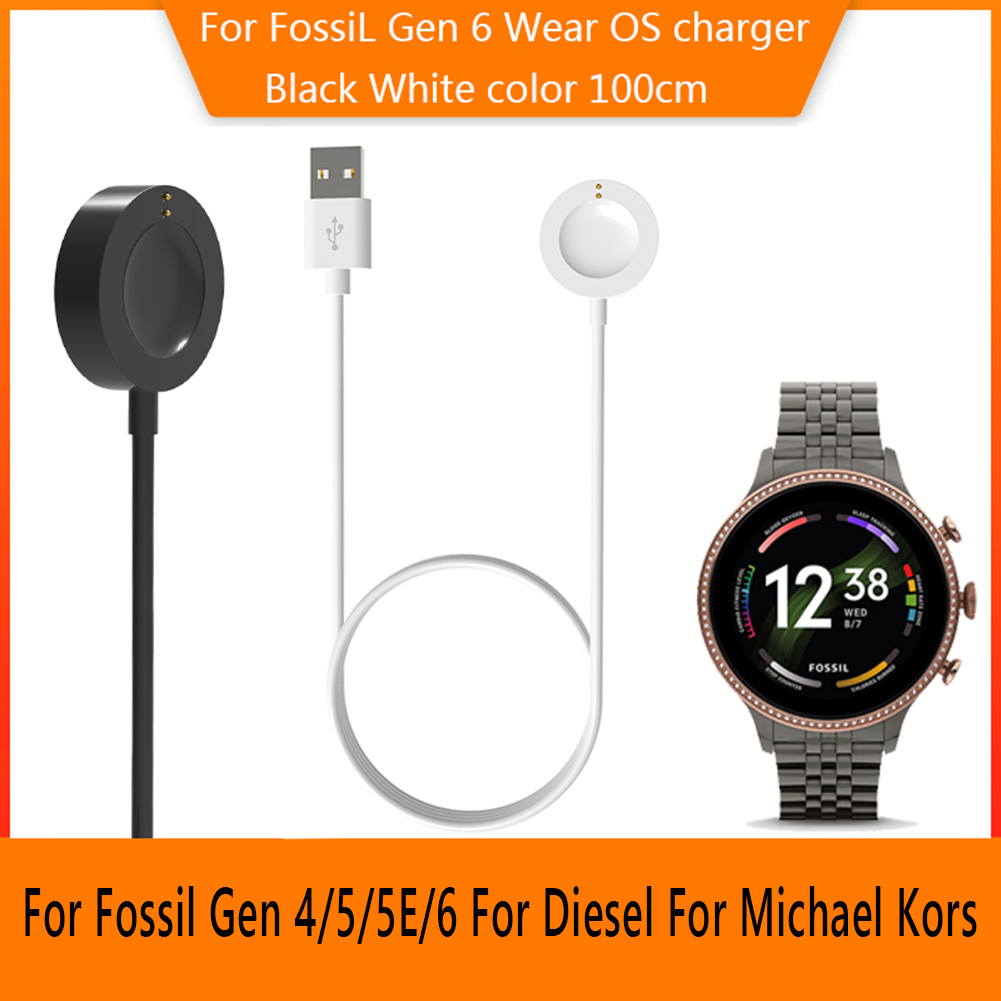 Fossil Watches Smartwatch Charger - スマートウォッチ充電ケーブル Fossil Gen6/Gen5/Gen4/Venture/Explorer/Diesel Sport Watch用 マグネット式充電器