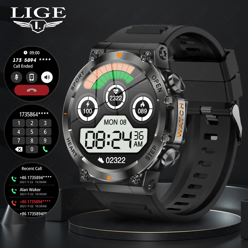 Smartwatch Watches For Sale - LIGE 2026スマートウォッチ 心拍数 睡眠モニター Bluetooth通話 IP68防水