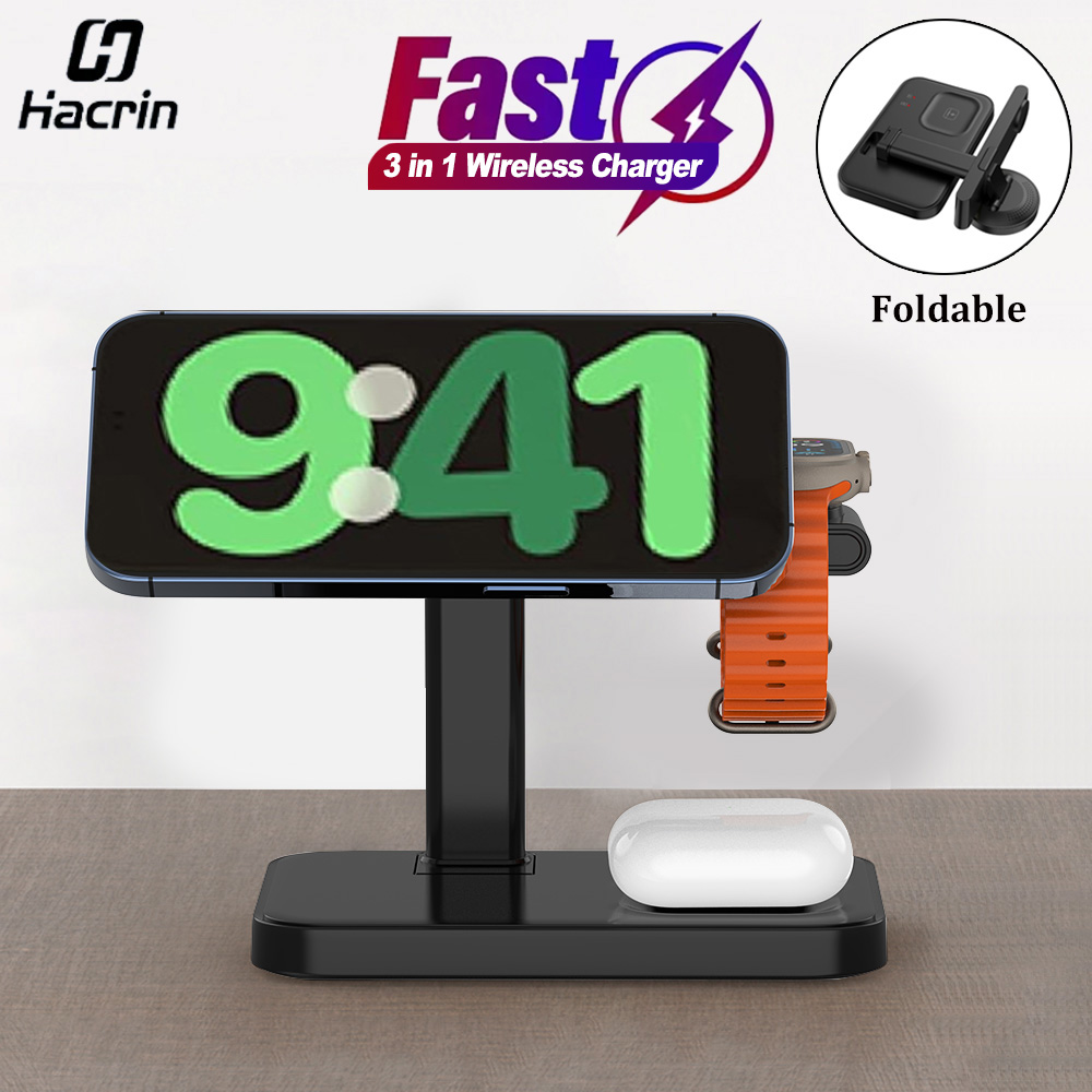 Watch 7 Smartwatch Iphone - ワイヤレス充電器 3 in 1 折りたたみ式磁気高速充電ステーション iPhone