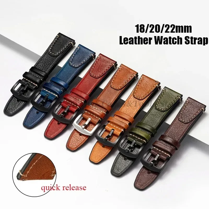 Watches Rolex Smartwatch - ユニバーサルレトロ時計バンドロレックス用セイコー本革時計ストラップスマートウォッチ 18/20/22 ミリメートル男性女性リストベルトブレスレット