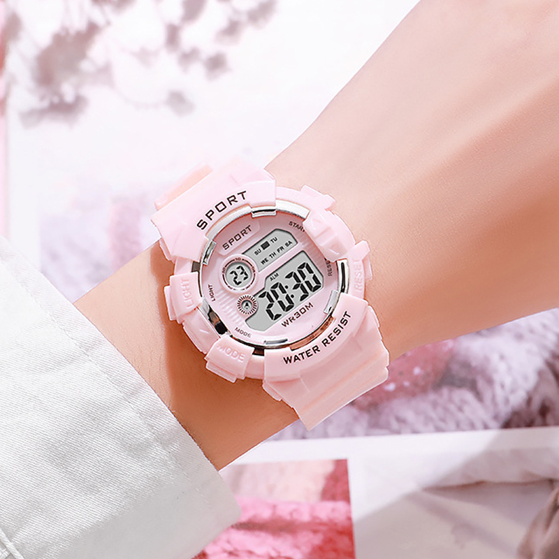Smartwatch Digital Watches For Kid Boy - ファッションキッズ腕時計発光防水スポーツデジタル腕時計目覚まし時計腕時計少年少女学生スマート電子時計ギフト