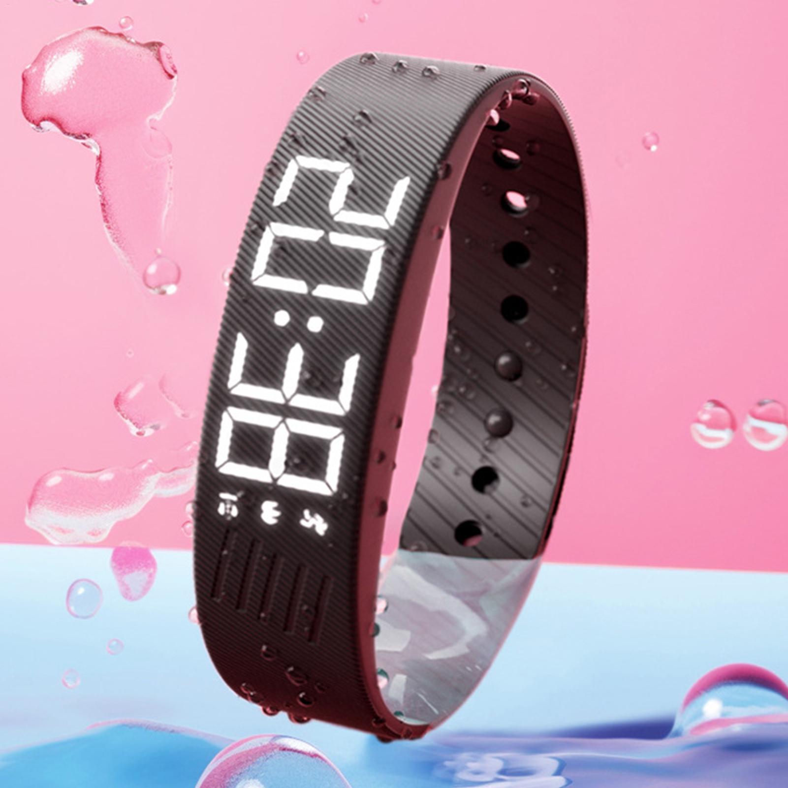 Smartwatch Digital Watches For Women - アラームウォッチ デジタルウォッチ 振動アラーム付き スヌーズ防止機能付き 調節可能なリストバンド スマートウォッチ