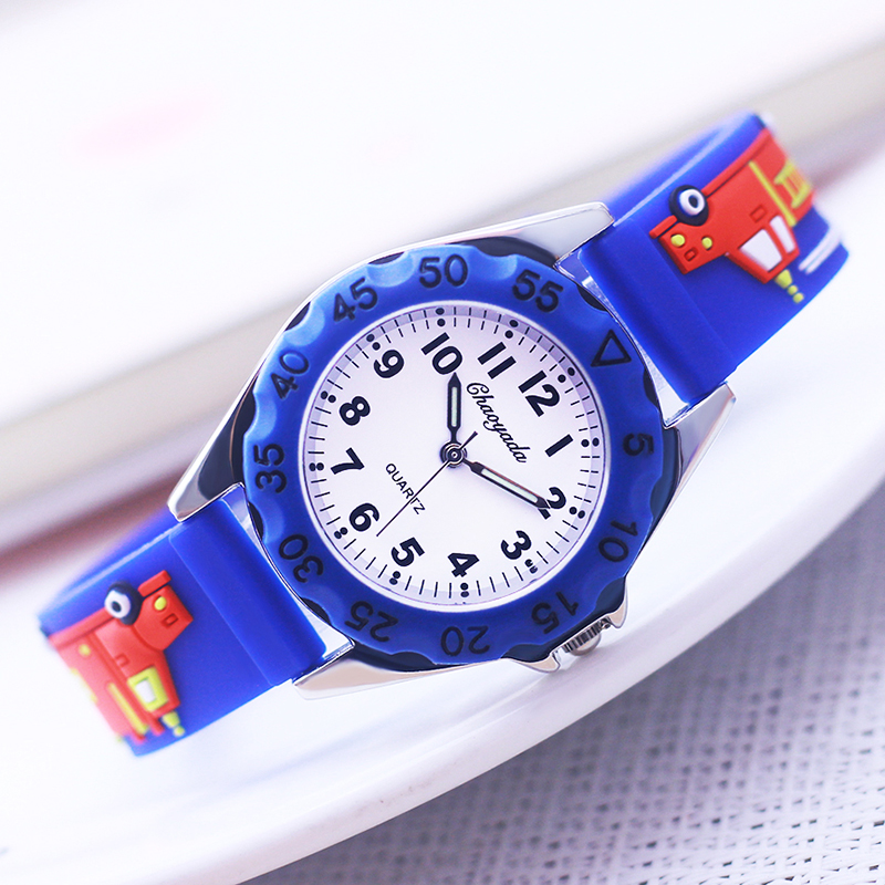 Smartwatch Watches For Kids Sale - 子供のための消防車の漫画のシリコーン時計,子供のためのコネクテッドウォッチ,男の子と女の子のためのギフト,新しいファッションセール