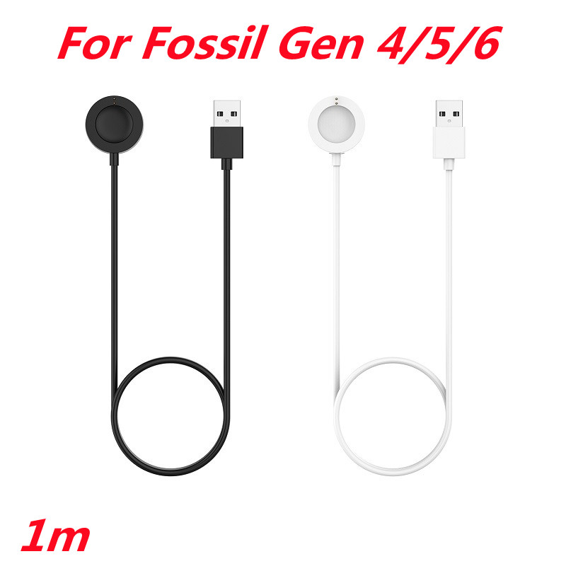 Fossil Watches Smartwatch Charger - スマートウォッチケーブル,1m USB充電ケーブル,4/5/6,45mm,ベビーベッド充電器,急速充電,アクセサリ