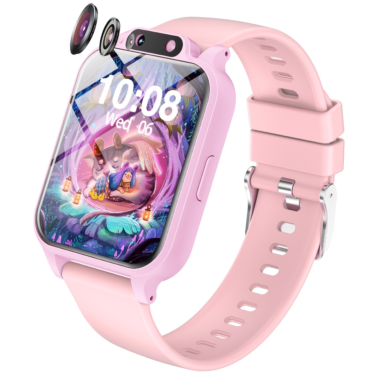 Kids Watches Not Smartwatch - 2026年アップグレード版キッズスマートウォッチ、300mAhバッテリー搭載、長時間スタンバイ、複数のスポーツモード、歩数計、懐中電灯付き