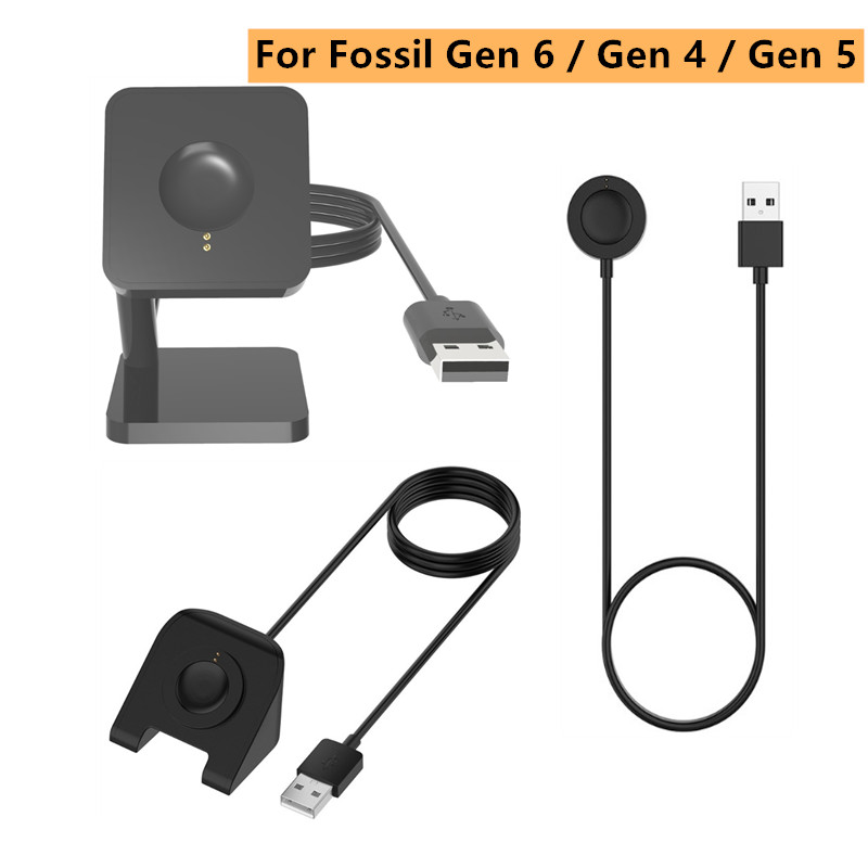 Fossil Watches Smartwatch Charger - 1メートルusb磁気急速充電の充電器ドックのため化石世代6/化石世代4/化石世代5スマート腕時計アクセサリー充電ケーブル