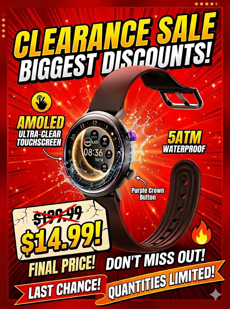 Smartwatch Watches For Sale - 大セール！ 高品質レディーススマートウォッチ アウトドアスポーツ対応 5ATM防水 AMOLED HDタッチスクリーン