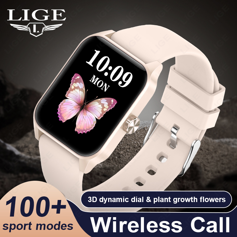 Smartwatch Watches For Sale - LIGE ファッションスマートウォッチ女性スポーツフィットネストラッカー Bluetooth 通話防水健康モニタリングクリアランスセール男性スマートウォッチ