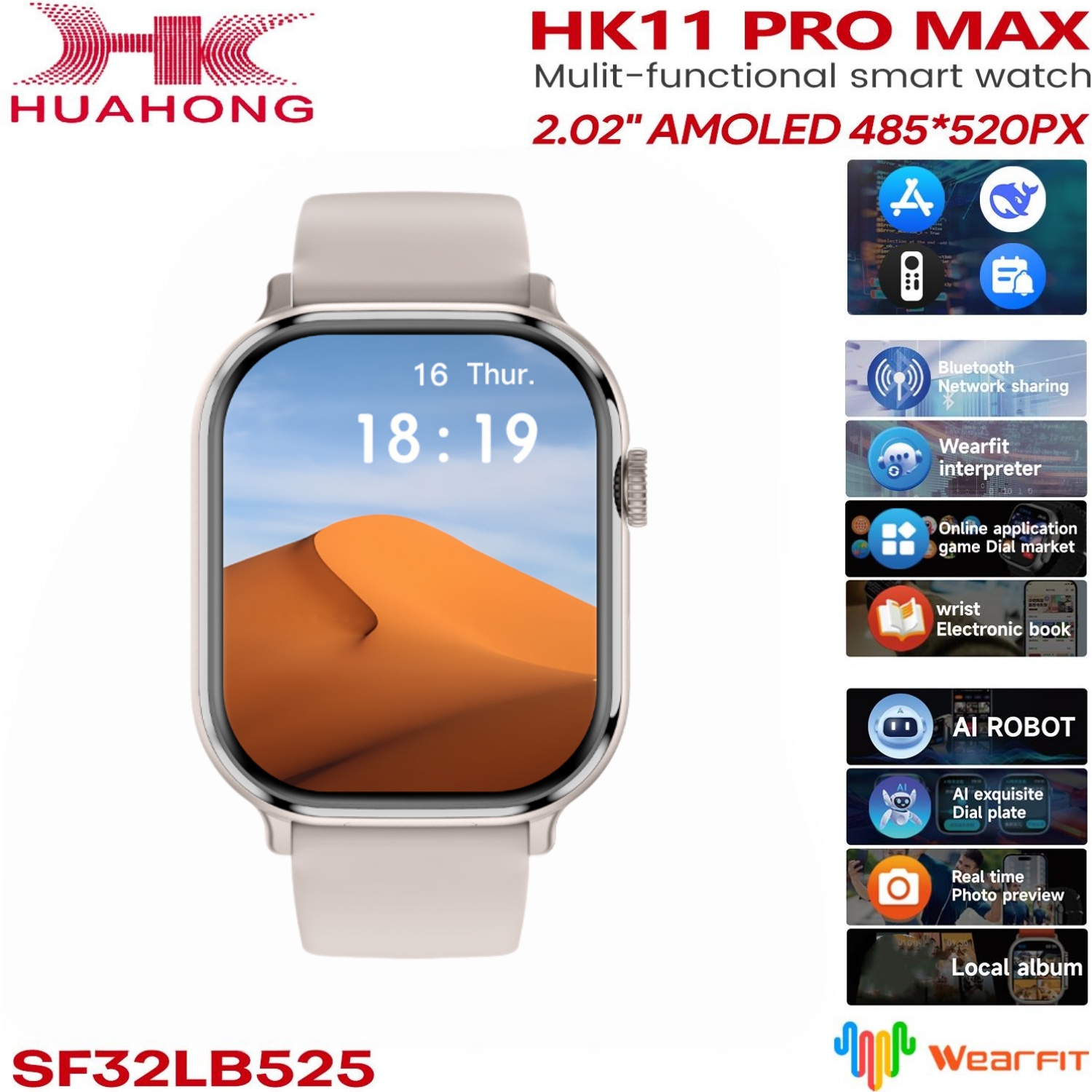 Smartwatch Phone Watches - オリジナルHK11 Pro MAXスマートウォッチ AMOLED Bluetooth通話 AIロボット