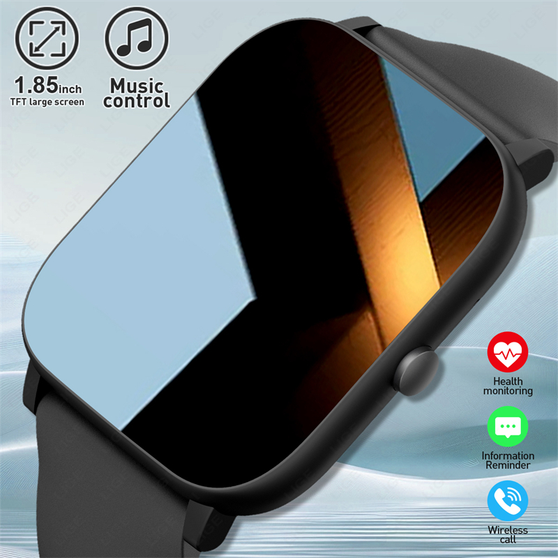 Smartwatch Digital Watches For Women - LIGE Bluetooth 通話スマートウォッチ心拍数血圧モニタリング女性スマートウォッチ防水男性スマートウォッチ Android iOS