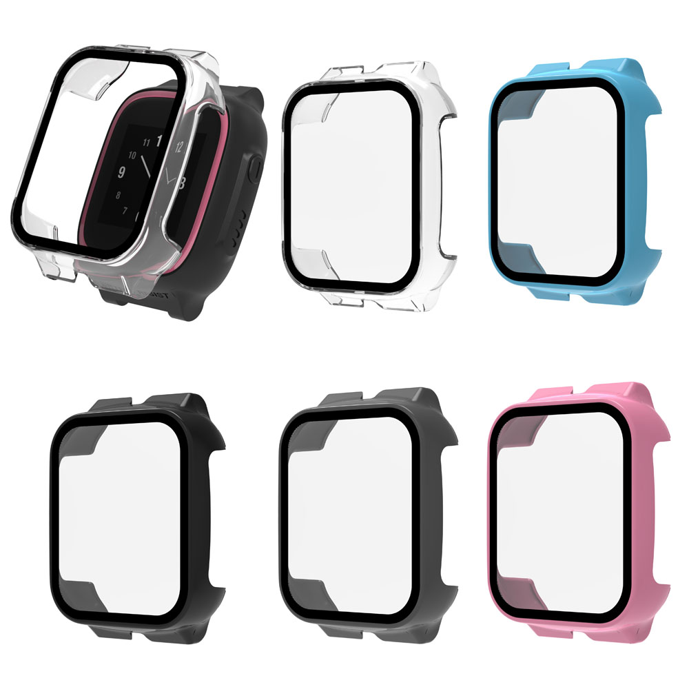 Smartwatch Watches For Children - ハードエッジシェルフルスクリーンガラスプロテクターフィルムフレームケース Xplora X5 プレイチャイルドスマートウォッチ保護カバーアクセサリー