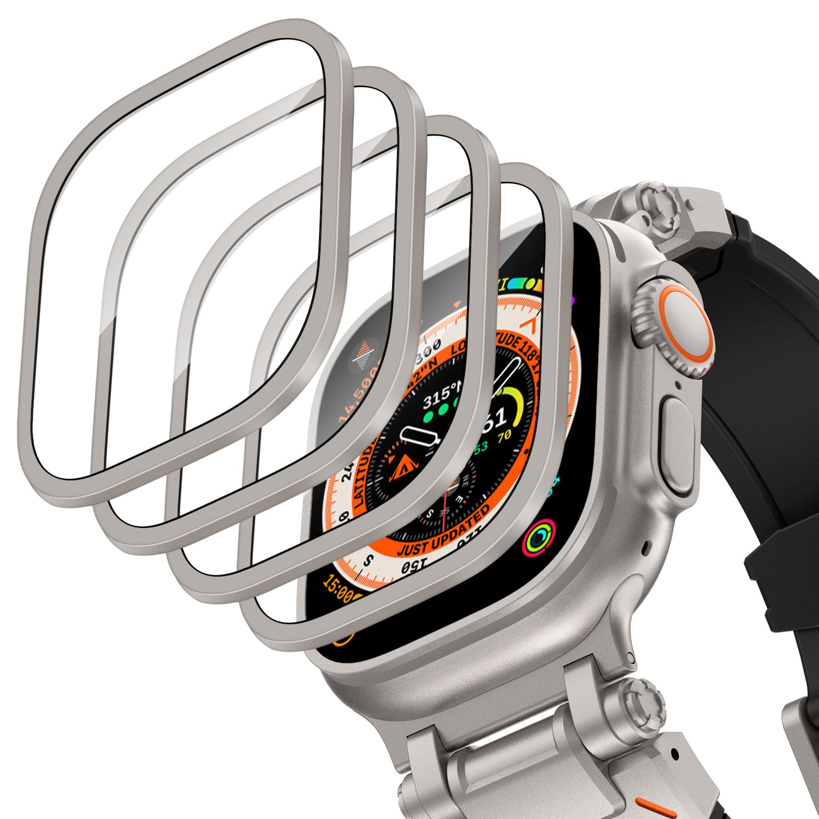 Smartwatch Watches Gift For Women - アルミニウム合金ケース + 強化ガラス Apple Watch Ultra