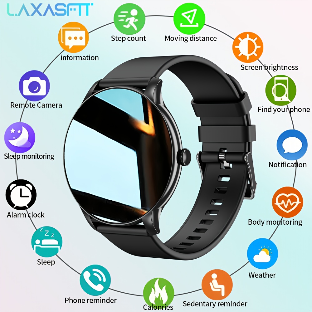 Smartwatch Watches Gift For Women - LAXASFIT アウトスポーツ スマートウォッチ Bluetooth 通話機能付き 女性と男性へのギフト