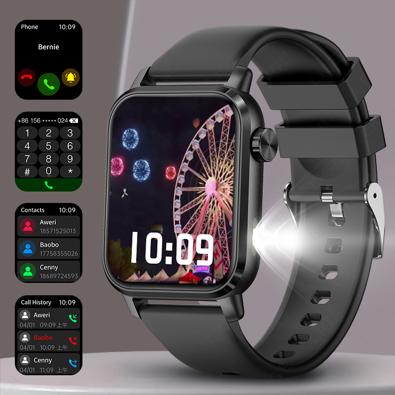 Smartwatch Digital Watches For Women - LIGE LED 懐中電灯 3D ダイナミックダイヤルスマートウォッチ防水ヘルスモニター Bluetooth
