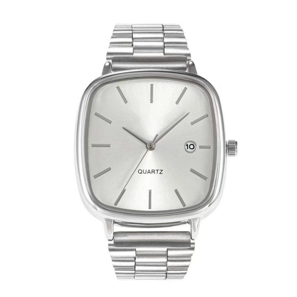 Smartwatch Digital Watches For Women - ファッションスクエア腕時計シンプルな調節可能なストラップカップルの腕時計スチールベルトクォーツ腕時計男性女性