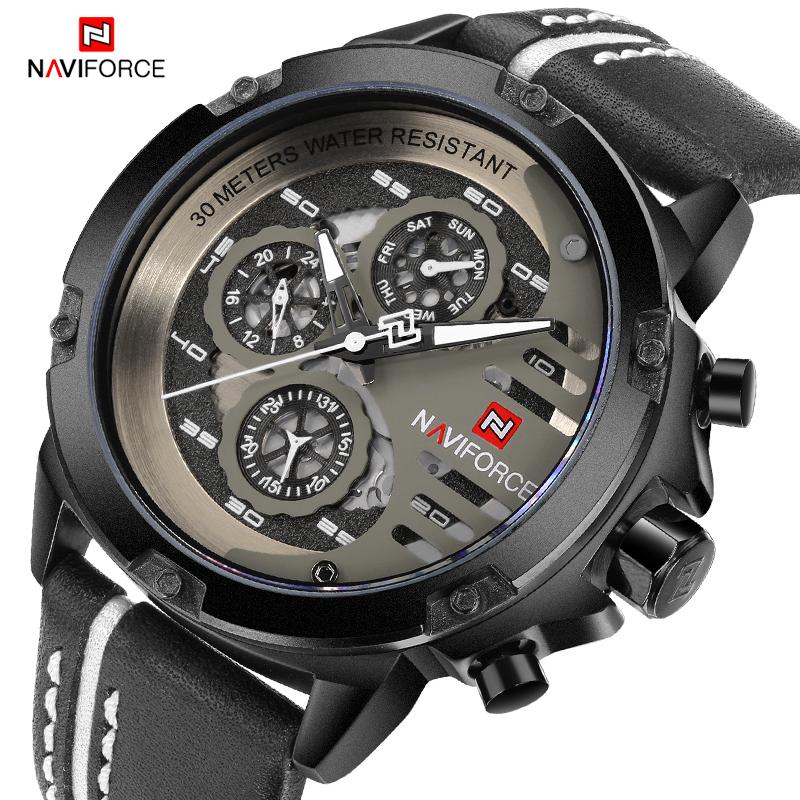 NAVIFORCE 新しいメンズスポーツミリタリーウォッチメ - Smartwatch Military Watches For Men のレビューと価格