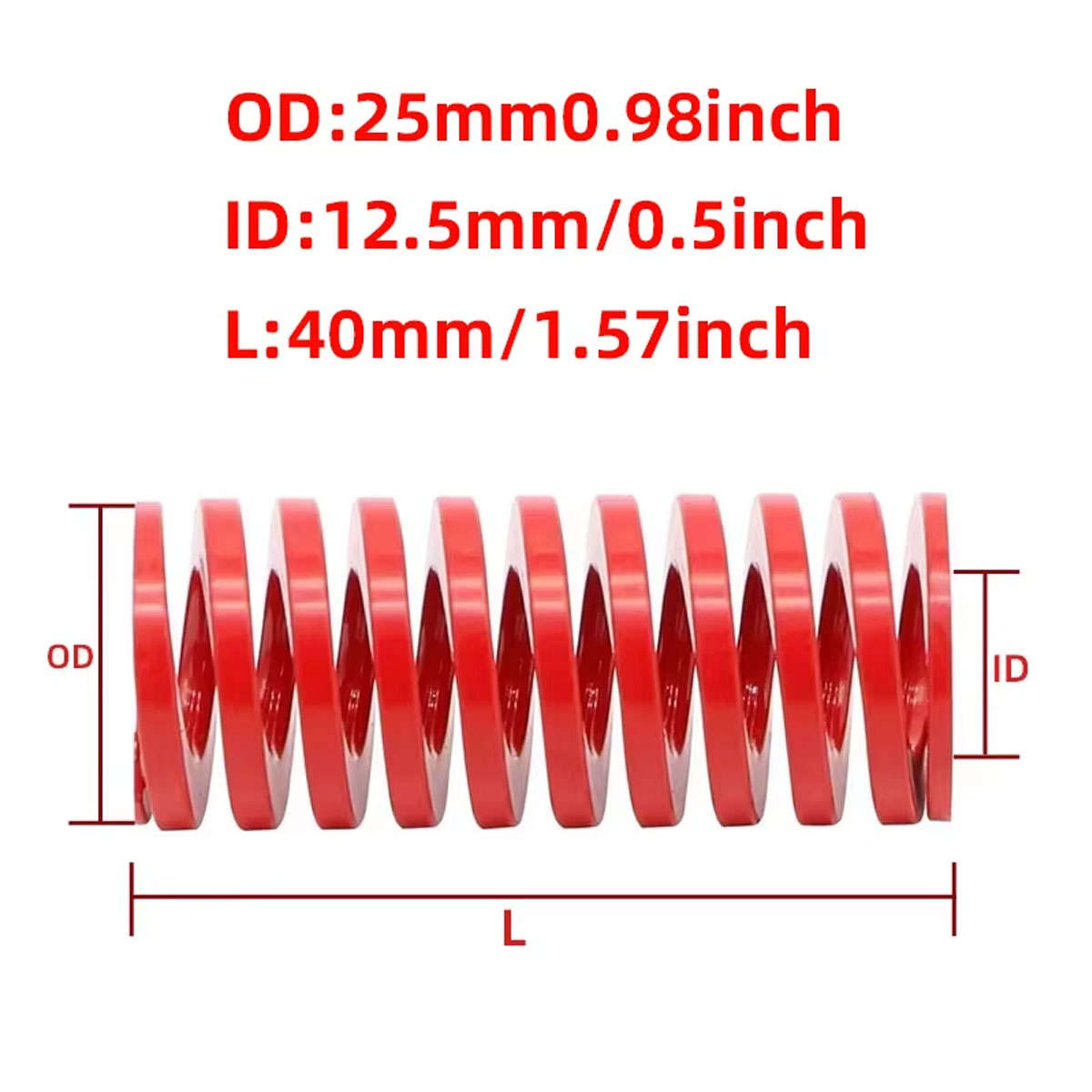2個入り 25mm レッド ダイスプリング 車用リアトランク - Spring Bar Tool のレビューと価格