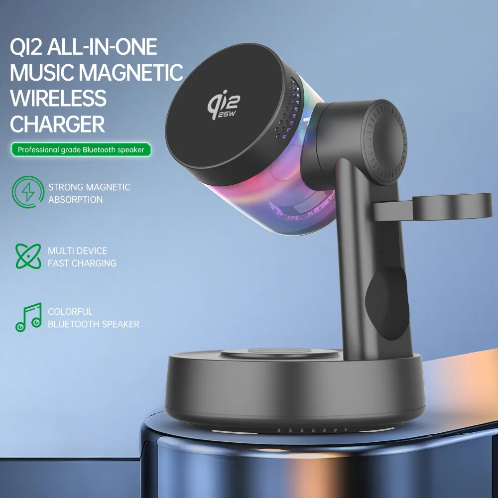 Qi2 25W RGBライト付き磁気ワイヤレス充電器 iPh - Watches Smartwatch Samsung のレビューと価格