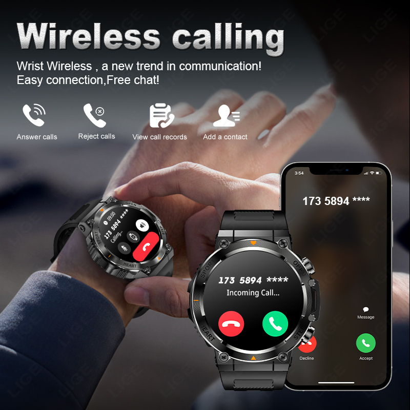 LIGE 2026スマートウォッチ 心拍数 睡眠モニター B - Smartwatch Watches For Sale のレビューと価格