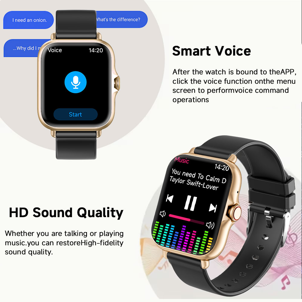 新しい1.83インチ画面スマートウォッチ、ワイヤレス通話、メ - Smartwatch Watches Gift For Women のレビューと価格