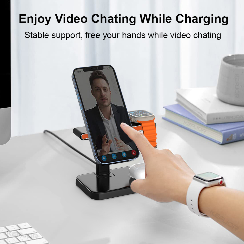 ワイヤレス充電器 3 in 1 折りたたみ式磁気高速充電ステ - Watch 7 Smartwatch Iphone のレビューと価格