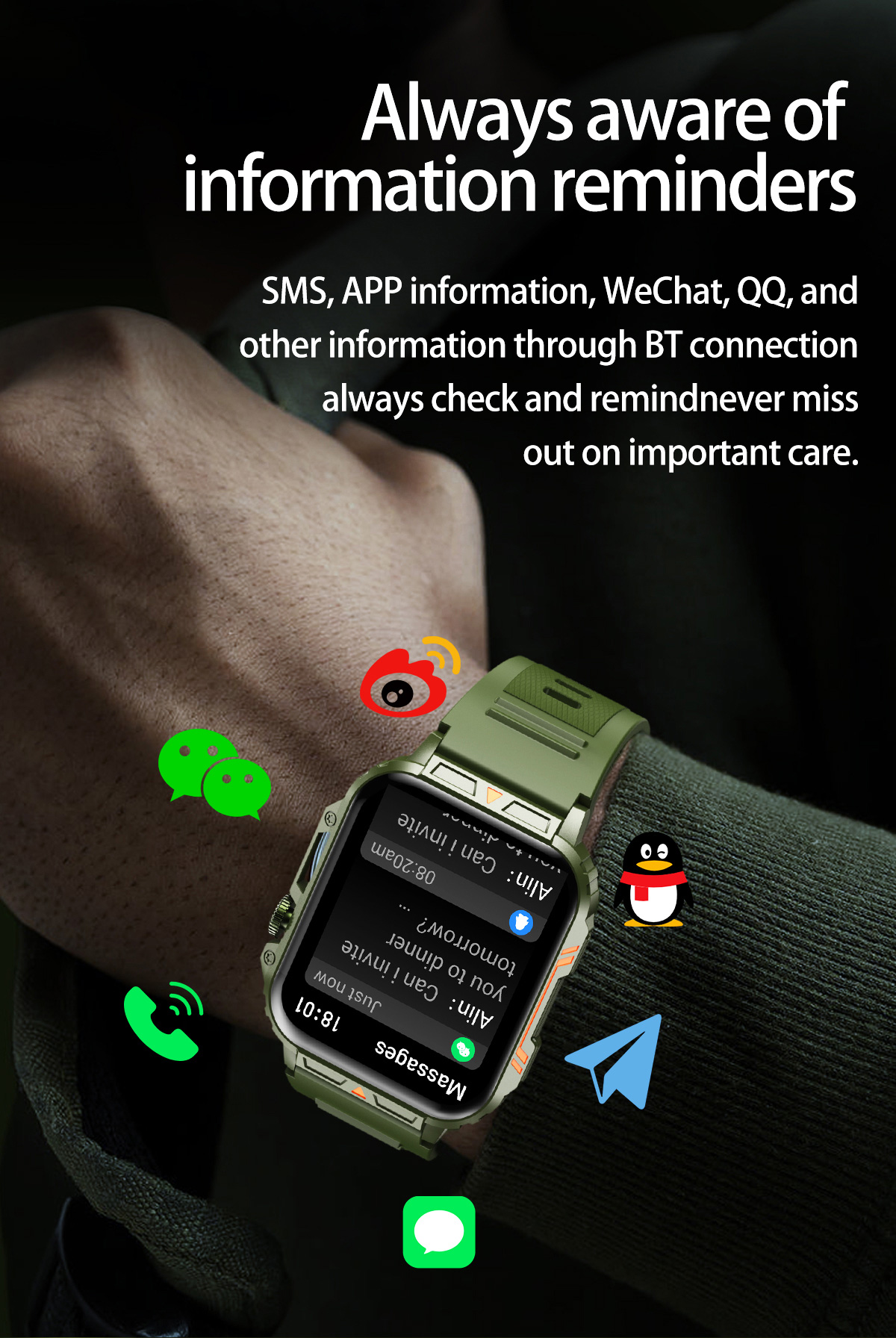 男性用のAmoledミリタリースポーツウォッチ,Androi - Smartwatch Military Watches For Men のレビューと価格