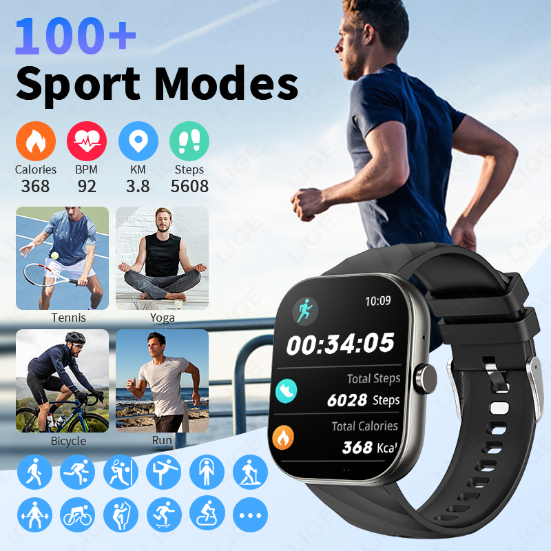 LIGE 2025 スマートウォッチメンズ 2.01 ''大 - Smartwatch Digital Watches For Women のレビューと価格