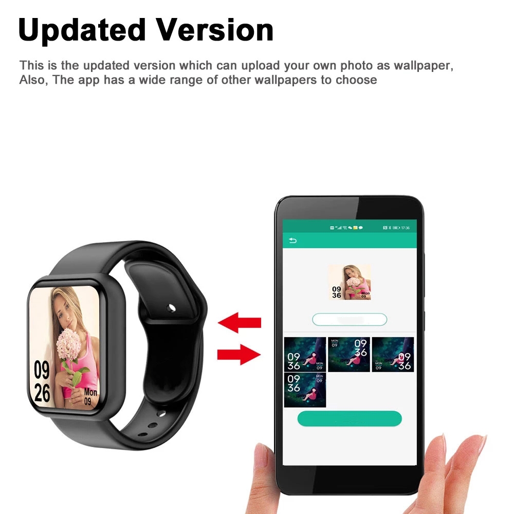 男性と女性のためのスマートウォッチ,スポーツモード,音楽コン - Watch Smart Y68 のレビューと価格