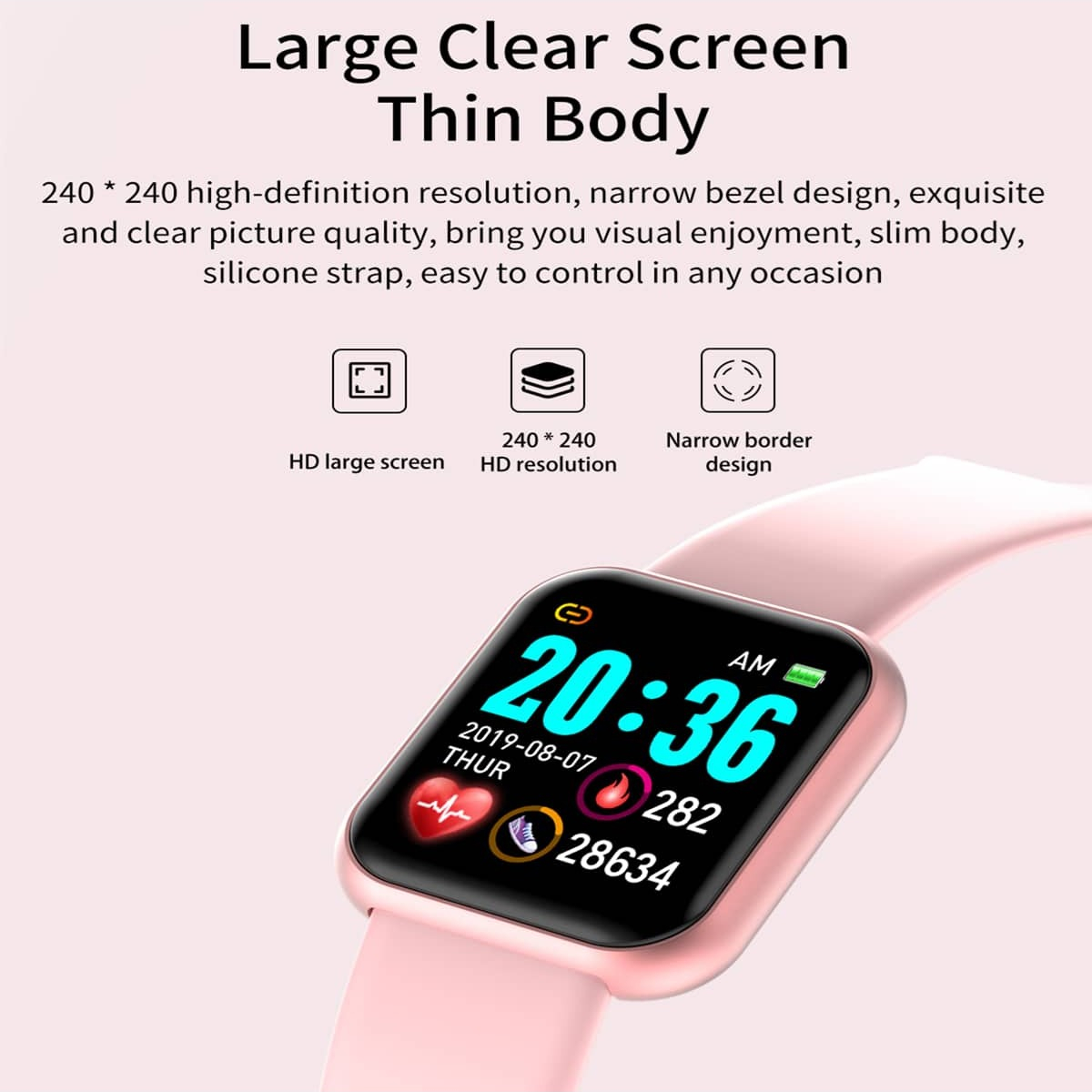 男性と女性のためのスマートウォッチ、音楽制御付きスマートウォ - Watch Smart Y68 のレビューと価格