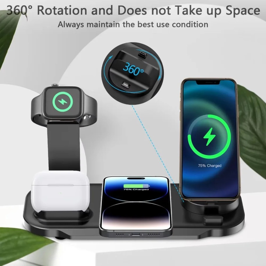 7 in 1 ワイヤレス充電スタンド Type-Cポート i - Watch 7 Smartwatch Iphone のレビューと価格