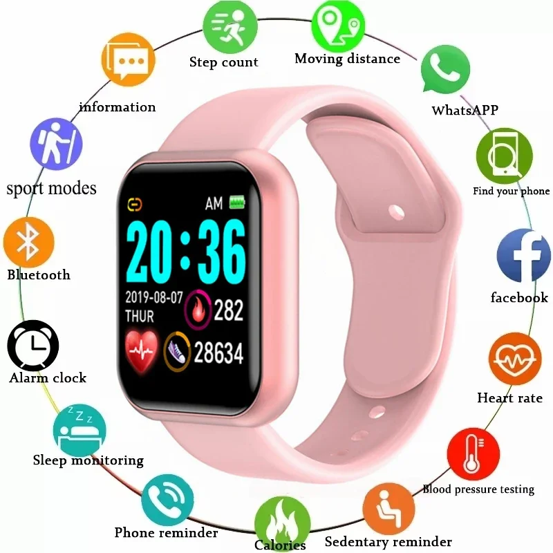 多機能スマートウォッチ男性女性 Bluetooth 接続電話 - Watch Smart Y68 のレビューと価格