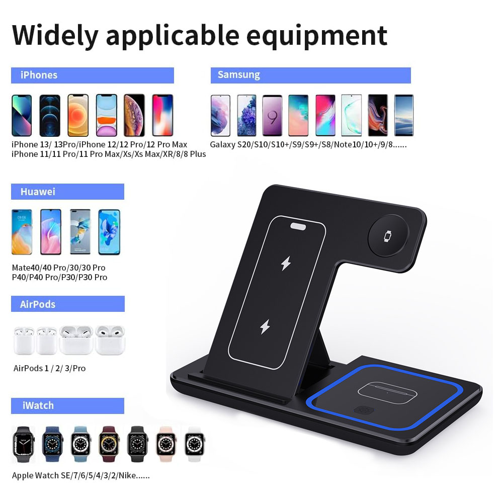 15W 3in1 ワイヤレス充電スタンドパッド 折りたたみ式 - Smartwatch Apple Watch のレビューと価格