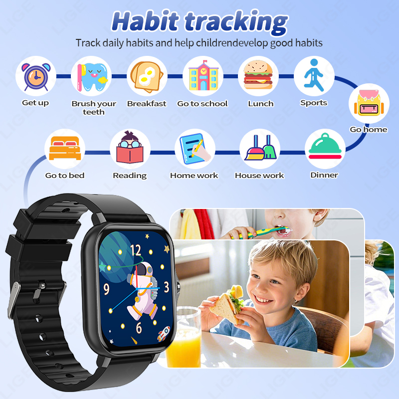 LIGE 2025 オーディオブック子供スマートウォッチファ - Smartwatch Digital Watches For Kid Boy のレビューと価格