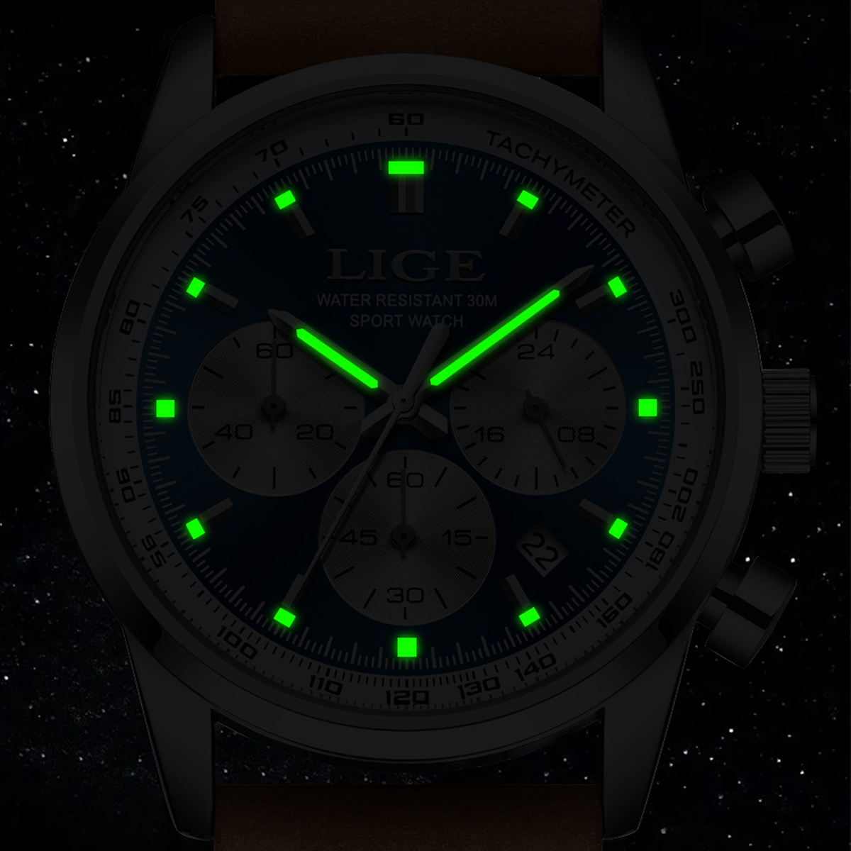 LIGE トップブランドメンズクォーツ時計防水発光クロノグラ - Smartwatch Military Watches For Men のレビューと価格