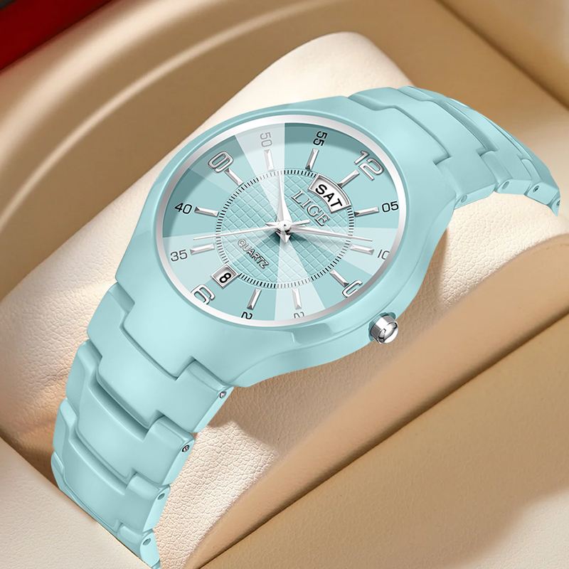 LIGE 高級エレガントなクォーツ女性腕時計ファッションセラ - Luxury Ceramic Watch のレビューと価格