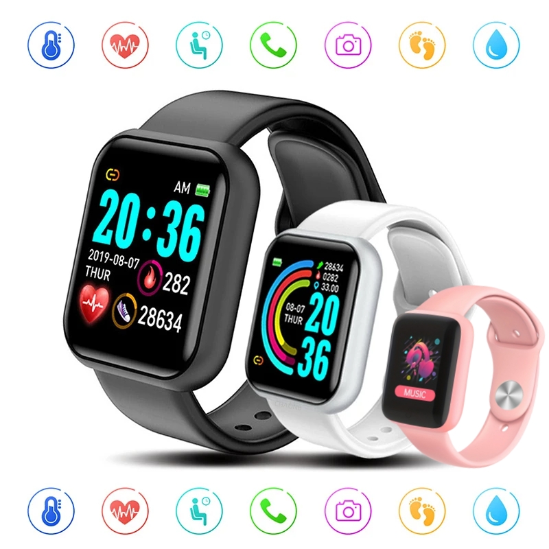Bluetoothスマートスポーツウォッチ,防水フィットネス - Watch Smart Y68 のレビューと価格