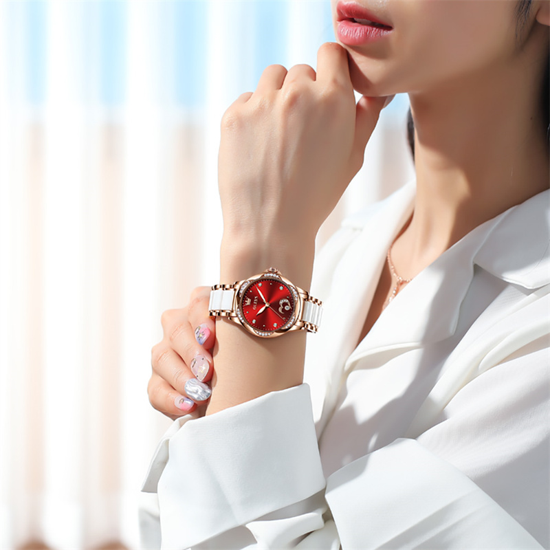 Olevs-女性用防水時計、女性用セラミック時計、自動機械式 - Luxury Ceramic Watch のレビューと価格