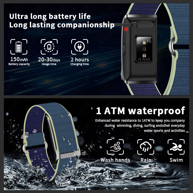 LIGE ホットセール スマートウォッチ 心拍数 血圧モニタ - Smartwatch Watches For Sale のレビューと価格