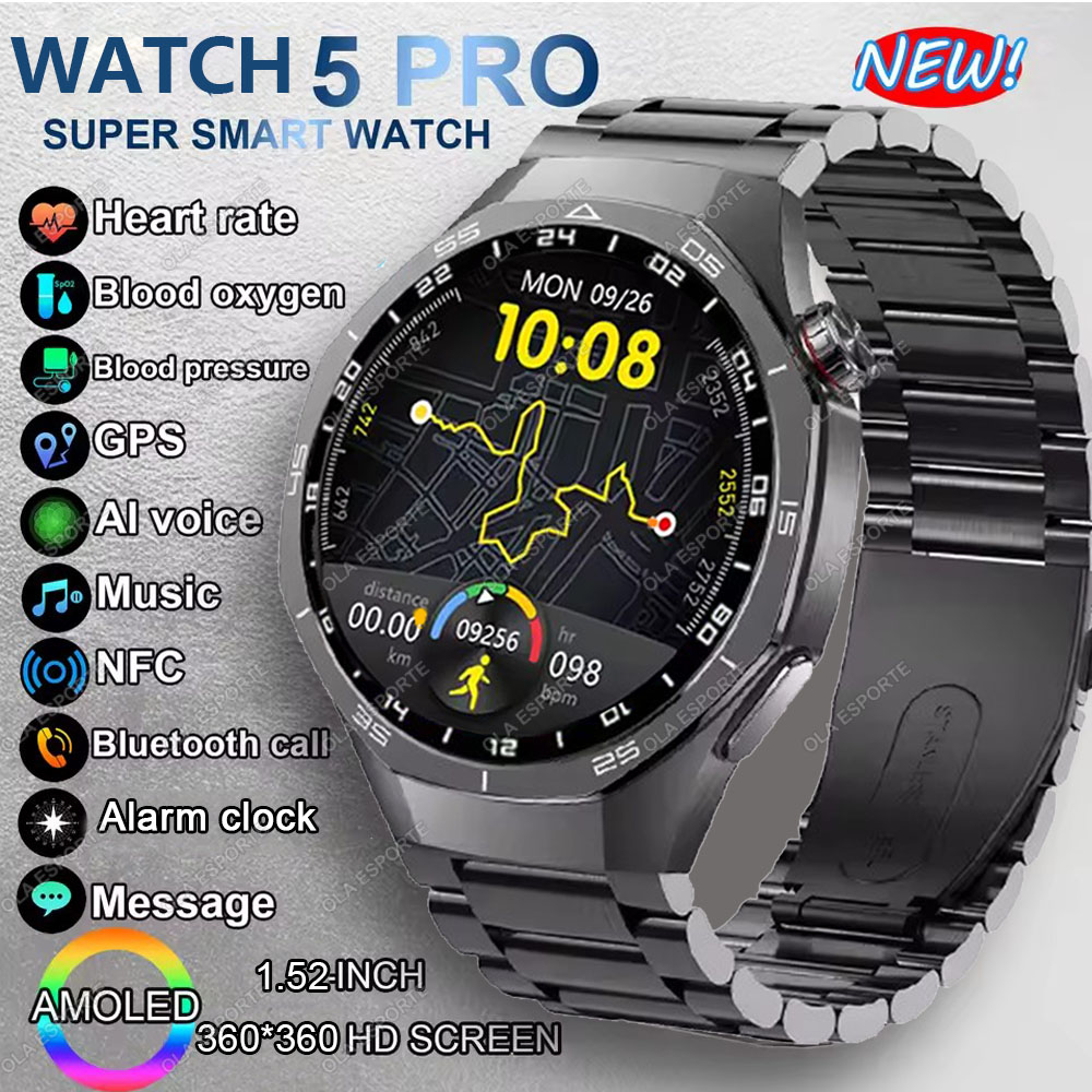 新型ウォッチ5 Proスマートウォッチ 1.53インチAMO - Smartwatch Watches For Women With Gps のレビューと価格