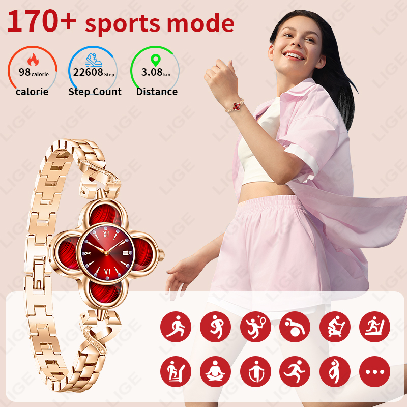LIGE クォーツスマートウォッチ AI ブレスレット女性ス - Smartwatch Digital Watches For Women のレビューと価格