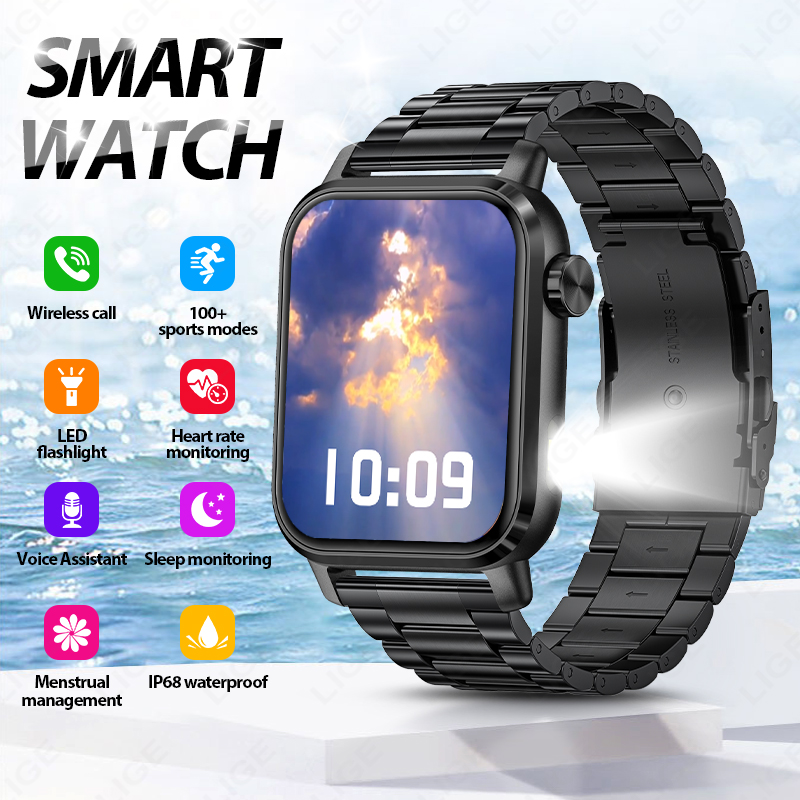 LIGE スマートウォッチ スポーツ フィットネス トラッカ - Smartwatch Watches For Sale のレビューと価格