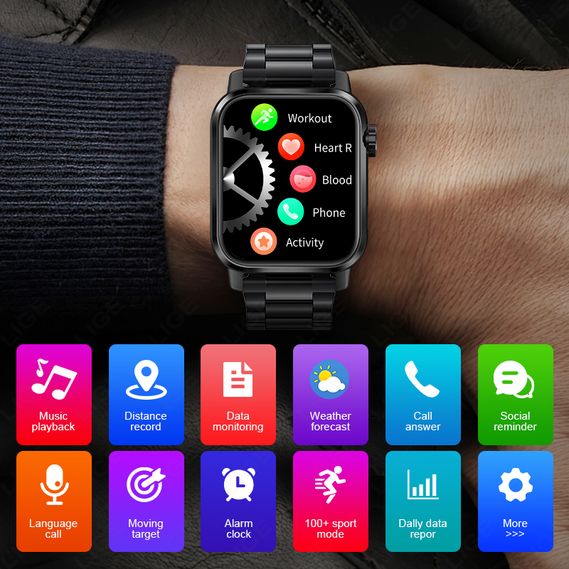 LIGE スマートウォッチ スポーツ フィットネス トラッカ - Smartwatch Watches For Sale のレビューと価格