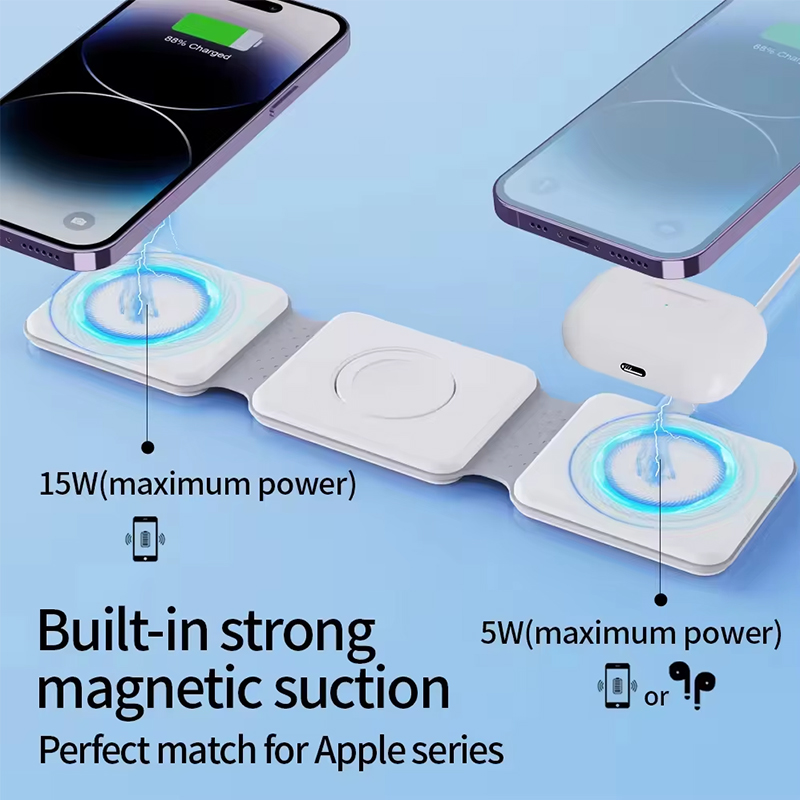 ユニバーサルQi2磁気折りたたみ式充電ステーション、iPho - Smartwatch Apple Watch のレビューと価格
