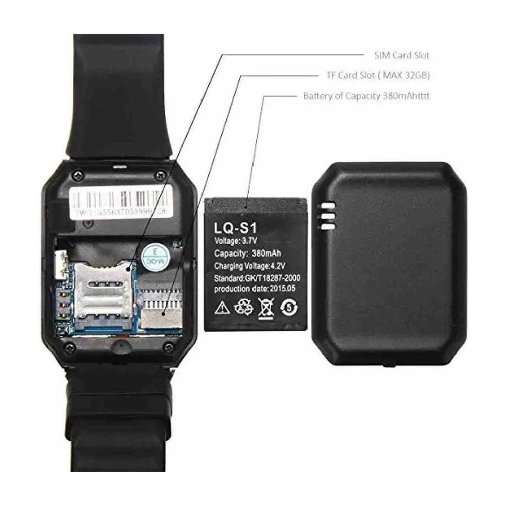 380mAh LQ-S1 LQS1 バッテリー 3.7V ス - Watch V8 のレビューと価格