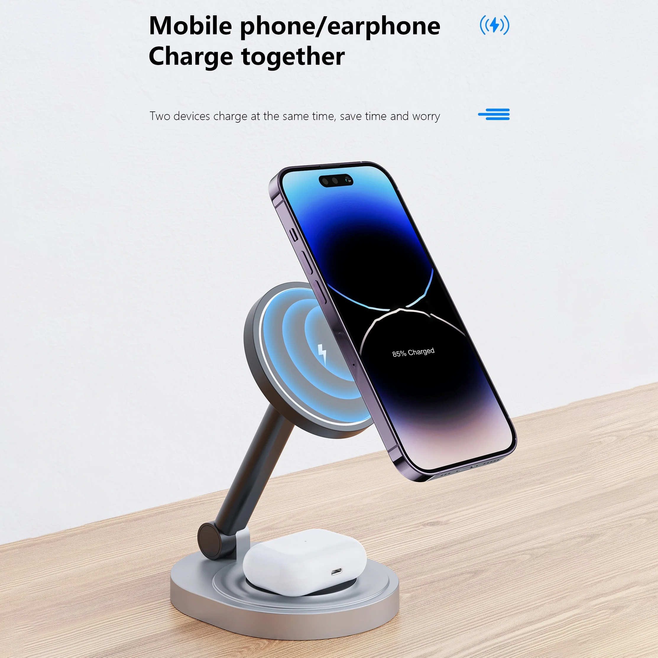 2 で 1 磁気ワイヤレス充電器スタンドパッド iPhone - Smartwatch Apple Watch のレビューと価格
