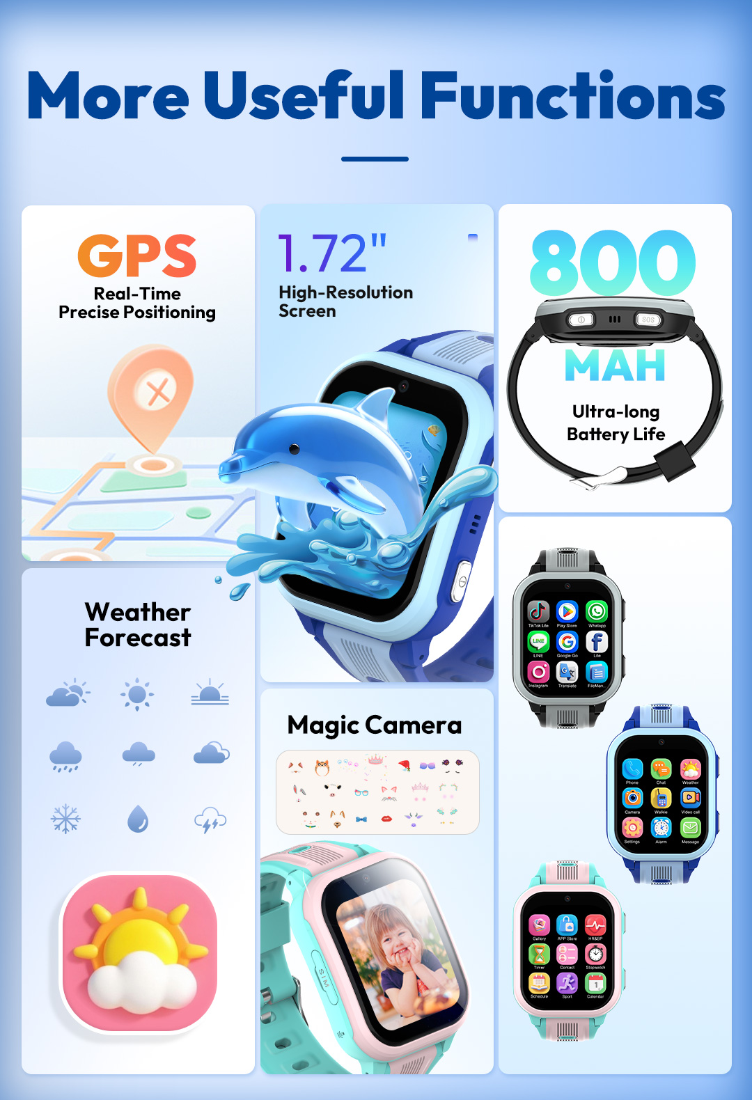 KT41スマートウォッチ - 4G対応子供用腕時計 - 高解 - Smartwatch Phone Watches のレビューと価格