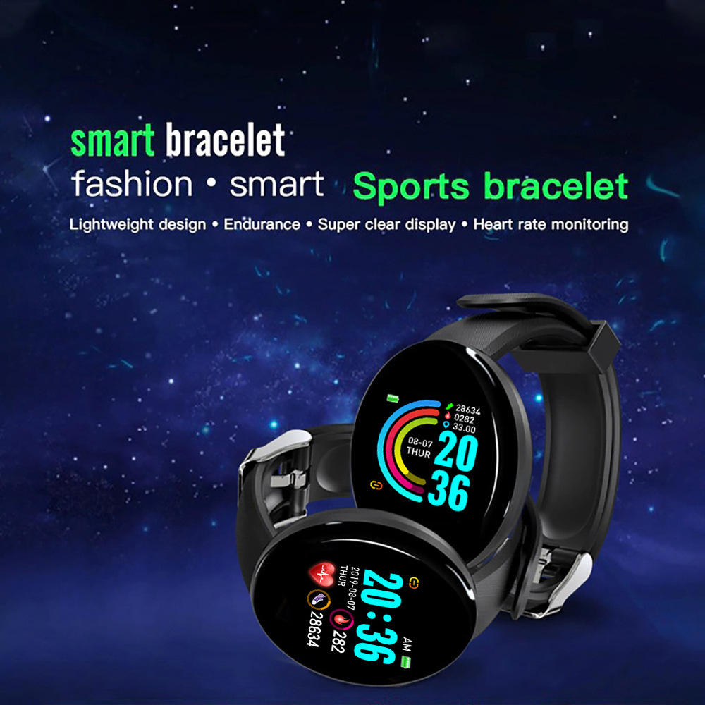 男性と女性のためのコネクテッドウォッチd18,心拍数モニター - Watch Smart Y68 のレビューと価格