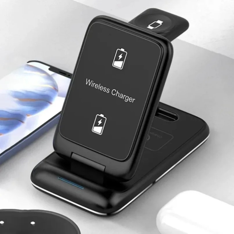 ポータブル折りたたみ式15W 3in1ワイヤレス充電ステーシ - Watch 7 Smartwatch Iphone のレビューと価格