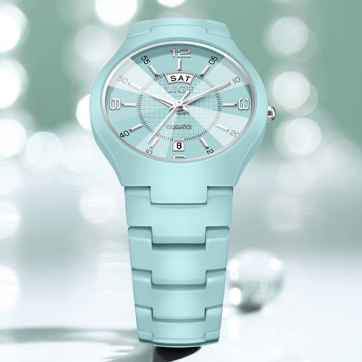 LIGE レディース腕時計高級レディース腕時計セラミックファ - Luxury Ceramic Watch のレビューと価格